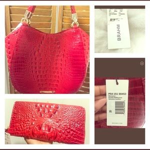 Red Brahmin Melbourne Matching Purse & Clutch